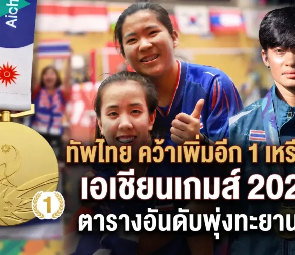 ล่าสุด 30 ก.ย. ทัพนักกีฬาไทย คว้าเพิ่มอีก 1 เหรียญ เอเชียนเกมส์ 2026