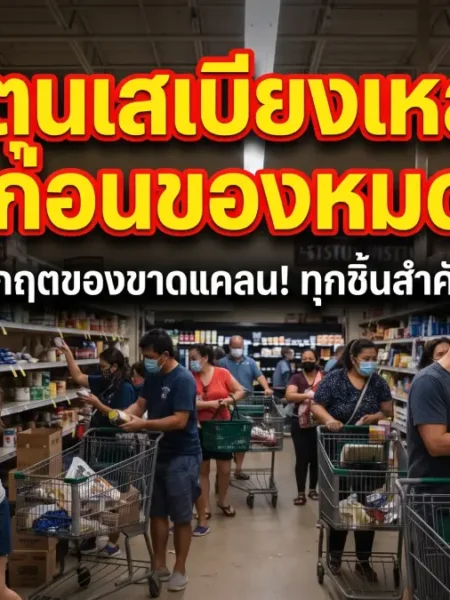 ชาวบ้านแห่ตุนสเบียง ก่อนน้ำจะท่วม สินค้าเริ่มขาดสต๊อกแล้ว