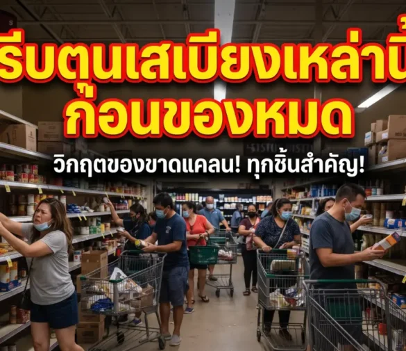 ชาวบ้านแห่ตุนสเบียง ก่อนน้ำจะท่วม สินค้าเริ่มขาดสต๊อกแล้ว
