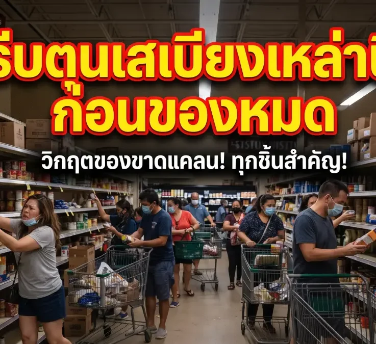 ชาวบ้านแห่ตุนสเบียง ก่อนน้ำจะท่วม สินค้าเริ่มขาดสต๊อกแล้ว