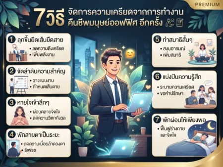 7 วิธี จัดการความเครียดจากการทำงาน คืนชีพมนุษย์ออฟฟิศ อีกครั้ง