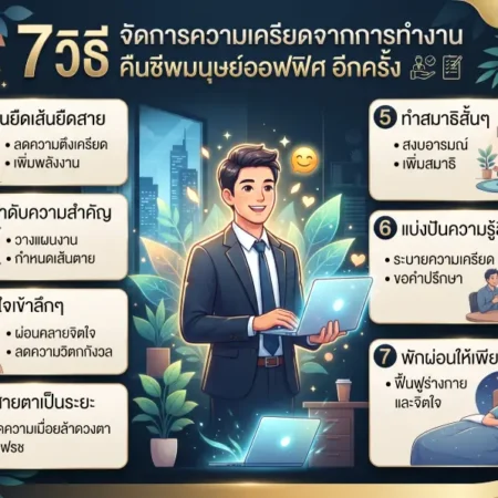 7 วิธี จัดการความเครียดจากการทำงาน คืนชีพมนุษย์ออฟฟิศ อีกครั้ง