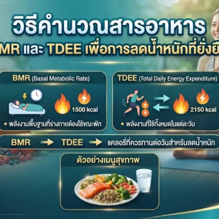 วิธีคำนวณสารอาหาร BMR และ TDEE เพื่อการลดน้ำหนักที่ยั่งยืน