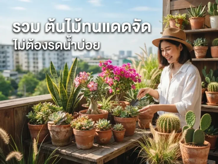 รวม ต้นไม้ทนแดดจัด ไม่ต้องรดน้ำบ่อย