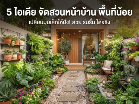 5 ไอเดีย จัดสวนหน้าบ้าน พื้นที่น้อย