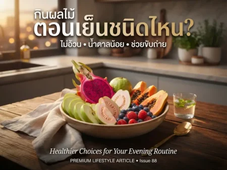กินผลไม้ ตอนเย็นชนิดไหน แล้วไม่อ้วน น้ำตาลน้อย ช่วยขับถ่าย
