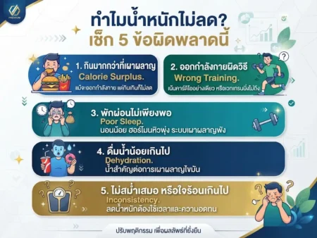 ทำไมออกกำลังกายเท่าไหร่ น้ำหนักก็ไม่ลด? เช็ก 5 ข้อผิดพลาดนี้